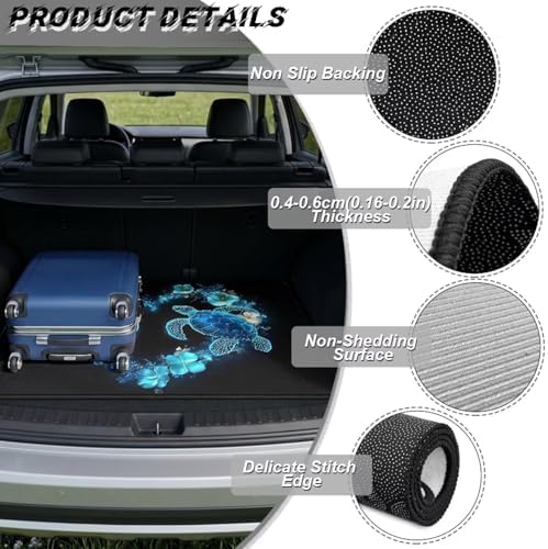 Heart Sea Turtle Flower Sports Gear Trunk Mat 29"x39" - Image 6