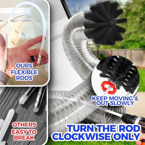 Holikme 30FT Dryer Vent Cleaner Kit 15Pcs - Image 2