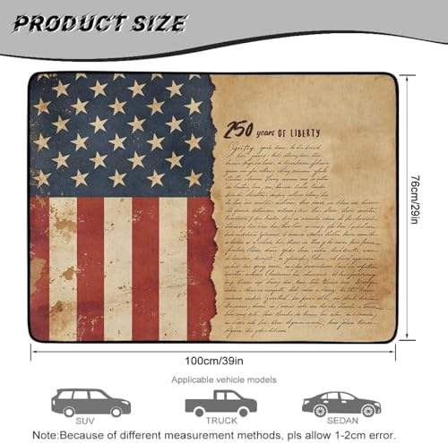 Retro 250th American Stroller Trunk Mat Universal Waterproof Cargo Liner - Image 7
