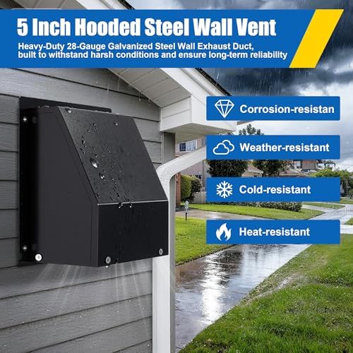 5 Inch Hooded Wall Vent Cover - Image 4