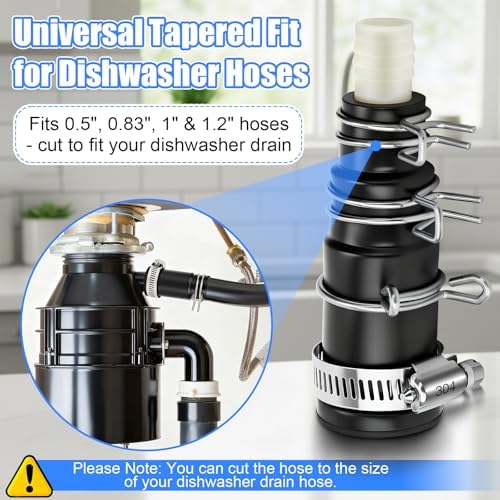 2 Set Dishwasher Drain Hose Adapter Compatible - Image 3