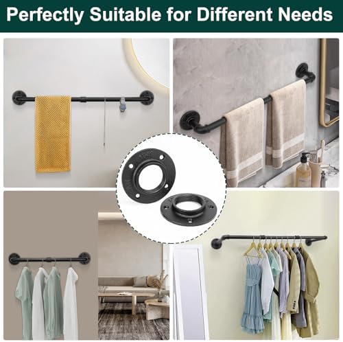 Industrial Pipe Floor Flange, Heavy Duty Malleable Iron Pipe Fittings, Wall - Image 2