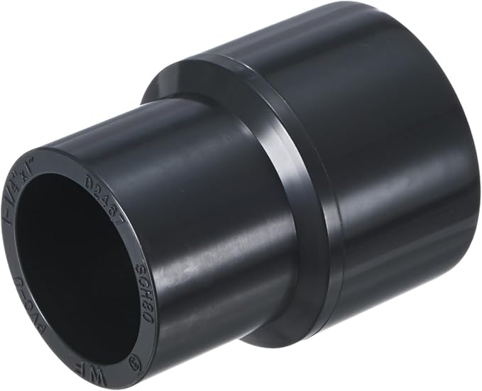 M METERXITY 1-Pack UPVC Reducer Pipe Fitting, 1-1/4"x1" Reducing Coupling by MMETERXITY