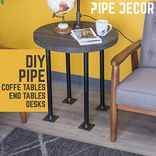 PIPE DECOR 1" Square Floor Flange Fitting, Malleable Iron, Fits One Inch - Image 6