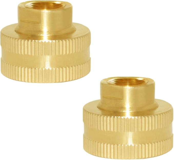 Joywayus 2PCS Brass Swivel Pipe Fitting 3/4" GHT x 1/4" NPT Double Female | by Joywayus