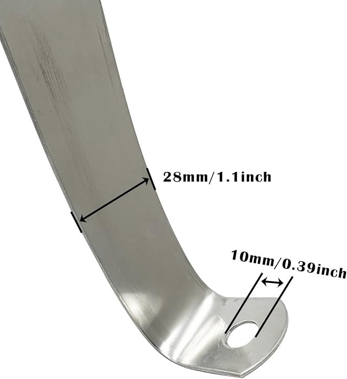 6 Inch Two Hole Strap U Bracket, Stainless Steel Tube Strap Tension Clip - Image 3