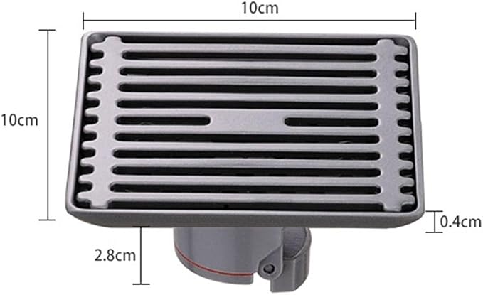 1pc Silver Square Floor Drain 10 * 10cm - Image 7