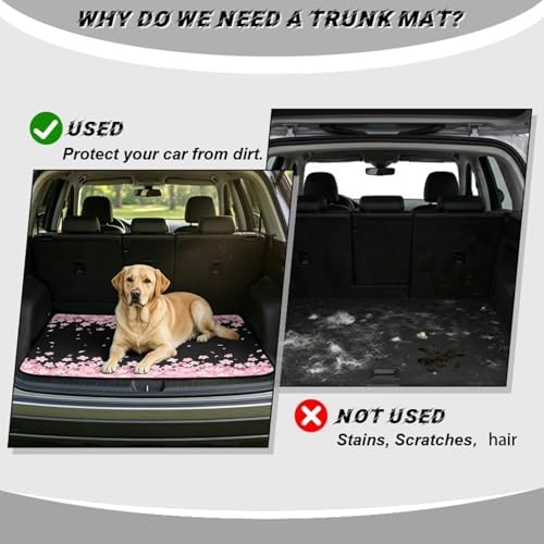 Black Cherry Blossom Heavy Duty Trunk Mat 29"x39" - Image 4