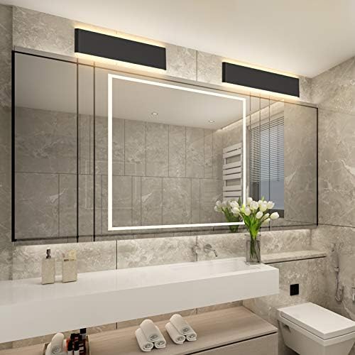 Aipsun 20W/24in Rectangular LED Black Modern Wall Sconce Horizontal Up and Down - Image 5