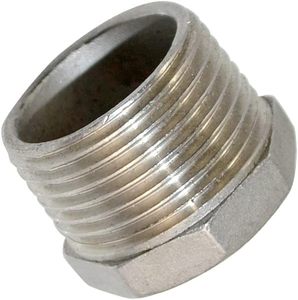 1" Male NPT to 3/8" Female NPT Female Reducing/Reducer Bushing Pipe Fitting - Image 5