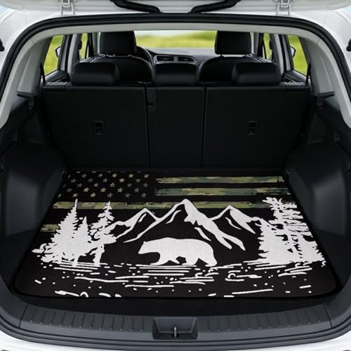 Camo Bear Universal Moving Trunk Mat 29"x39" – Heavy Duty Waterproof Cargo Liner by Mintulipy