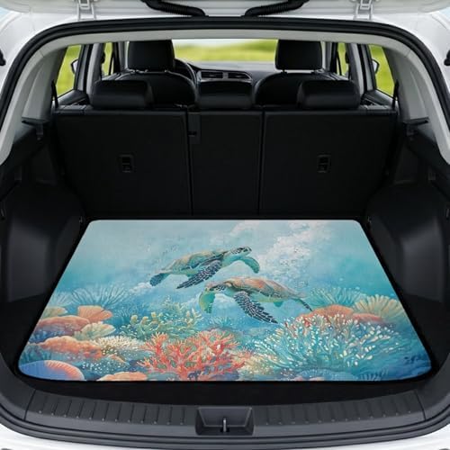 Sea Turtle Universal Car Trunk Mat All Weather Trunk Protection Cargo Liner by Darisoco
