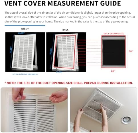 20"Wx30"H Return Air Grille Return Vent Cover - Image 6