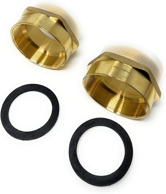 Cascada Lead-Free 3" G Thread Female to NPT Male Adapter | Brass Pipe Fitting - Image 4