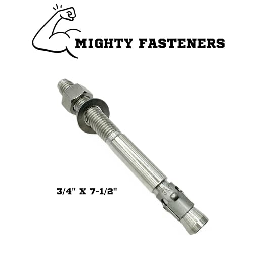 Mighty Fasteners Wedge Anchors – Heavy-Duty 304 Stainless Steel Expansion Bolts - Image 2