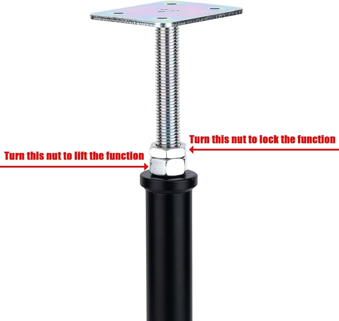 2-Pack Adjustment Floor Jack Post Floor Jack Lift Supports 16.5-20.5 Inch - Image 3