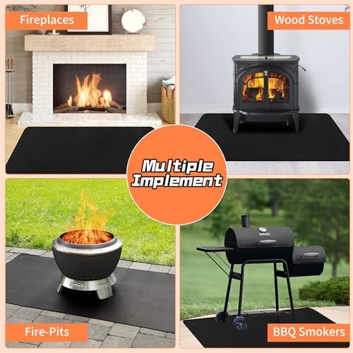 Fireplace Mat, Hearth Rug Fireproof, Fireplace Floor Mat, Fireproof Rug - Image 5