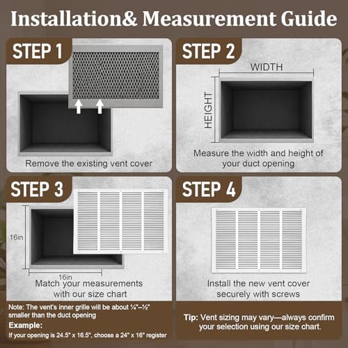 24x16 Steel Return Air Grille, Fits 24"W x 16"H Duct Opening - Image 5