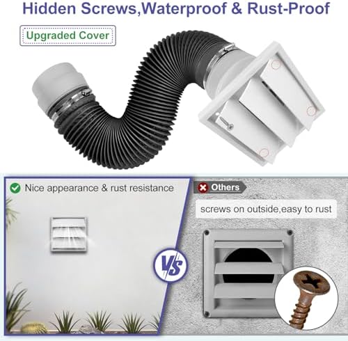 Upgraded 3 in 1 Dryer Vent Kit, include Dryer Vent Hose - Image 7