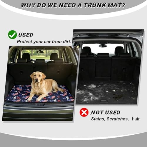 ELEQIN USA Flag Star Pattern Car Trunk Mat Cargo Liner - Image 4