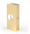 Door Knob Reinforcement Plate, Polished Gold, Fits 1-3/4" Doors, 2-3/8" Backset by NAUBEA