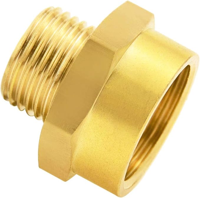Joywayus 3/4" NPT Thread Female × 1/2" G Thread Male Brass Pipe Fitting Adapter by Joywayus