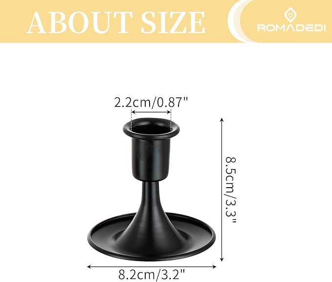 Black Candlestick Candle Holders - Image 5