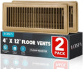 VOISEN Floor Register 4x12, 2 Pack Brown Floor Vent Covers by VOISEN