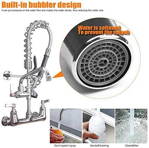 MSTJRY Commercial Faucet with Sprayer 20" Height, - Image 6