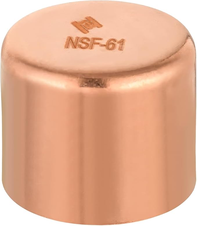 1 Piece EFIELD 2-inch Solder Copper Pipe End Cap | Copper Plumbing Fittings by EFIELDPEXTUBING