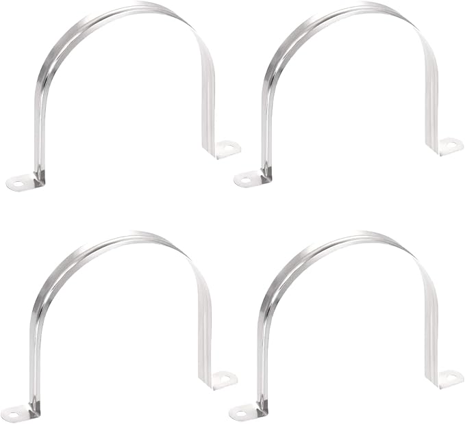 AKIHISA Pipe Clamps, 304 Stainless Steel 2 Hole Pipe Bracket, ID 6Inch by AKIHISA