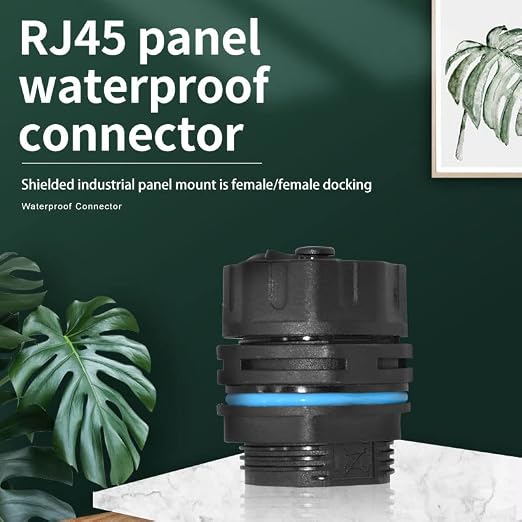 RJ45 Panel Mount Waterproof Connector IP68 Cable Connector, Female to Female - Image 7