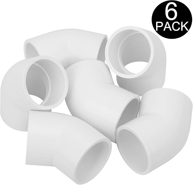 6Pack 1-1/2" 45 Degree PVC Elbow Pipe Fitting Connector Furniture Build Grade - Image 3
