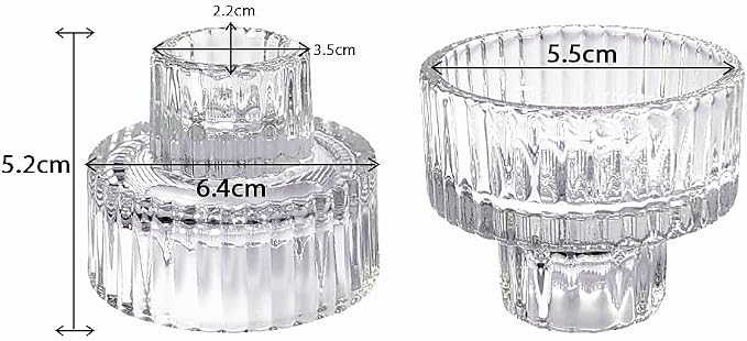 Hosley Set of 12 Glass Taper Candle Holders - Image 2
