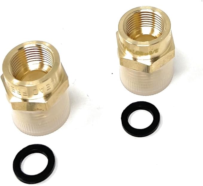 Cascada Lead-Free 3/8" G Thread Female to 1/2" NPT Male Adapter | Brass Pipe - Image 5