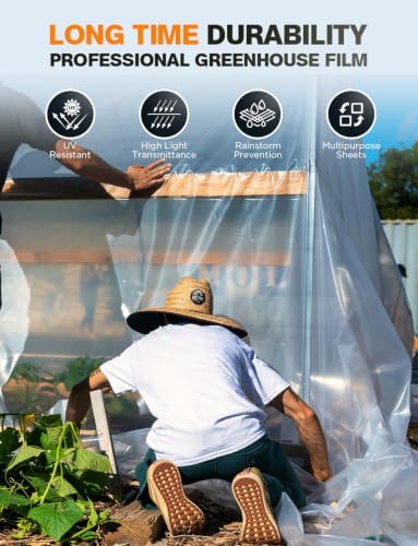 Axgatoxe 6 Mil 12x25 FT Heavy Duty Greenhouse Plastic Sheeting - Image 4