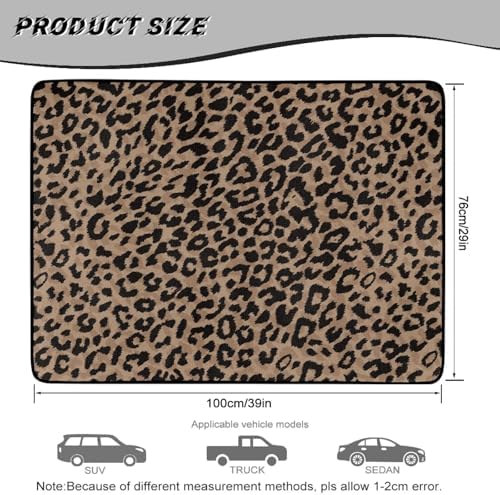 ELEQIN Cheetah Print, Car Cargo Liner, All Weather Heavy Duty Trunk Mat - Image 7