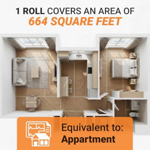 Floor Protection Natural Brown Rosin Paper 48" x 166 ft - Image 3