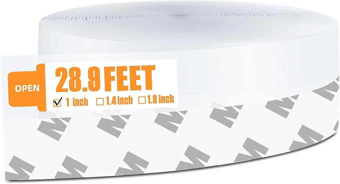 28.9 Ft Weather Stripping Door Seal Strip Tape, Silicone Door Draft Stopper by Bruiefpap