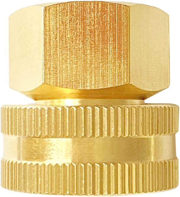 Joywayus 2PCS Brass Swivel Pipe Fitting 3/4" GHT x 3/4" NPT Double Female | - Image 5