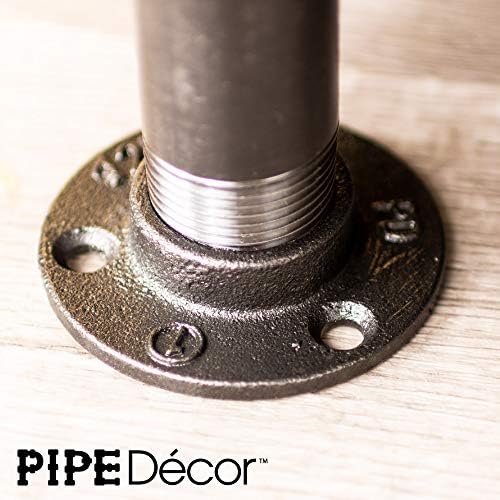 PIPE DECOR 1" Mini Floor Flange Fitting, Malleable Iron, Fits One Inch Diameter - Image 7