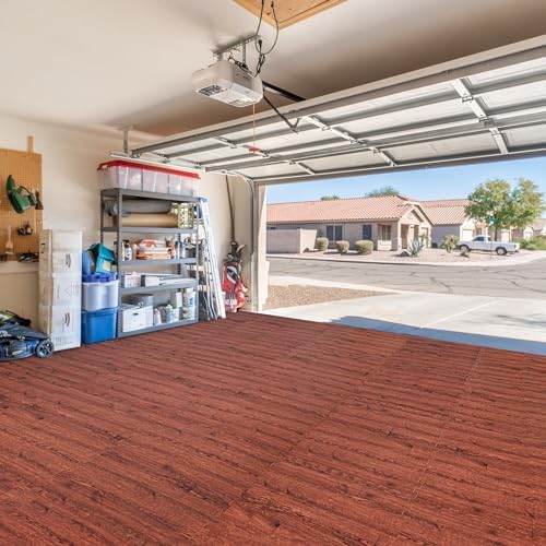 Sorbus Interlocking Wood Grain Foam Floor Tiles - Image 7