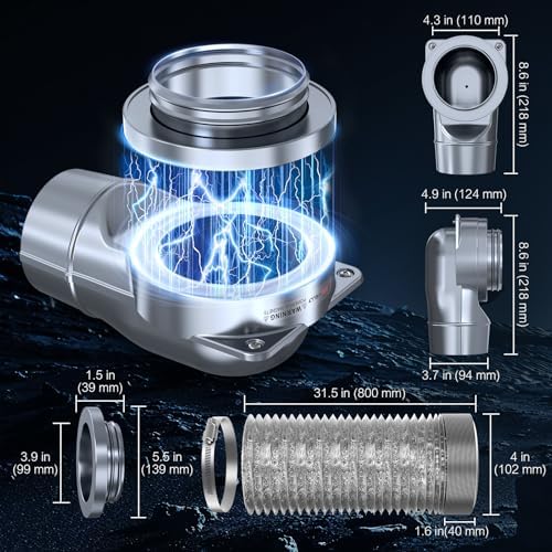 Magnetic Dryer Vent Coupling, 4-Inch Dryer Vent Connector - Image 6