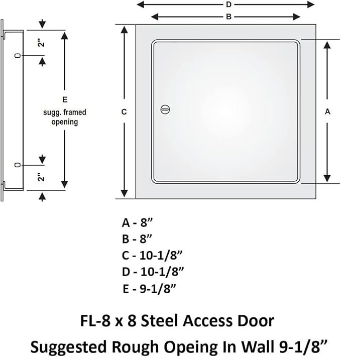 Premier Flush Access Panel, 1000 Series, Screwdriver Latch - Image 3
