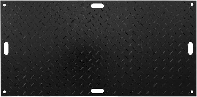 12Pcs 4'x8' Ground Protection Mats w/22 Connectors, Double Sided Diamond Tread by 642WAY