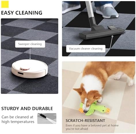 24 * 24in Peel and Stick Carpet Tiles, Self Adhesive Floor Squares - Image 6