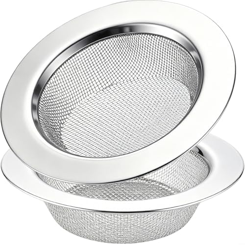 LASSHSWA 2 PCS Kitchen Sink Strainer Stainless Steel, Kitchen Sink Drain by LASSHSWA