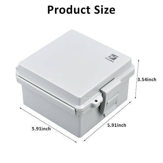 IP67 Waterproof Junction Box for Outdoor, 5.9"x5.9"x3.5" | Heavy Duty ABS - Image 3