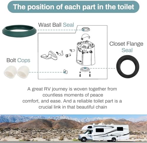MONST 42138 RV Toilet Base Kit, RV Toilet Parts - Image 5