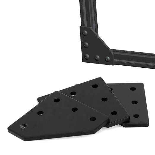 10pcs 4040 L Corner Bracket Joint Plate Connector Black | T Slot Hardware V - Image 2